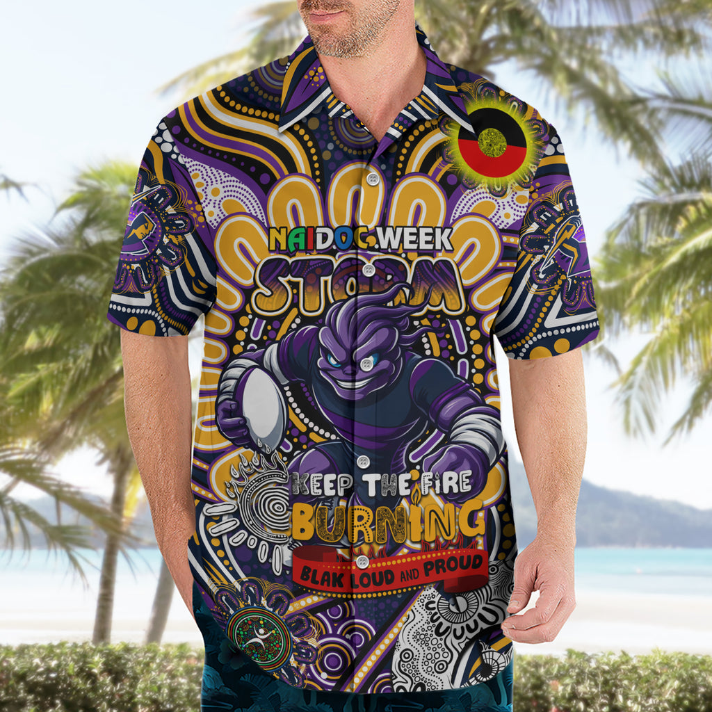 Custom NAIDOC Week 2024 Storm Hawaiian Shirt Mascot Rugby