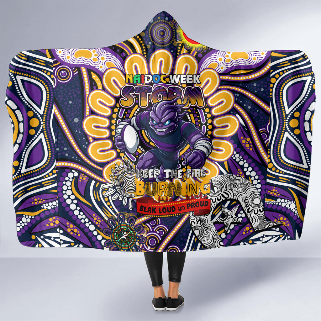 NAIDOC Week 2024 Storm Hooded Blanket Mascot Rugby