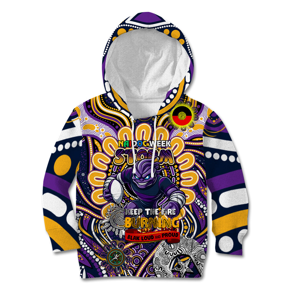 Custom NAIDOC Week 2024 Storm Kid Hoodie Mascot Rugby