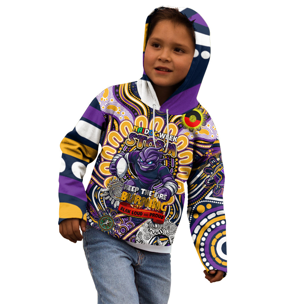 Custom NAIDOC Week 2024 Storm Kid Hoodie Mascot Rugby