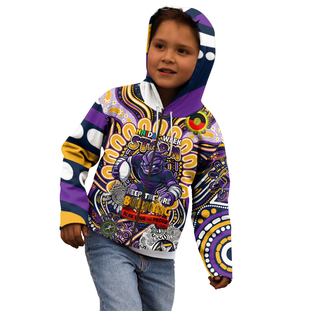 Custom NAIDOC Week 2024 Storm Kid Hoodie Mascot Rugby