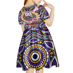 Custom NAIDOC Week 2024 Storm Kid Short Sleeve Dress Mascot Rugby
