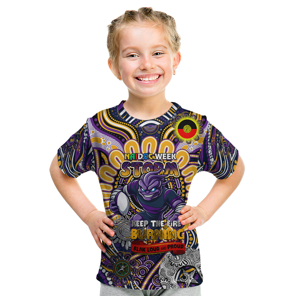 Custom NAIDOC Week 2024 Storm Kid T Shirt Mascot Rugby
