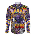 Custom NAIDOC Week 2024 Storm Long Sleeve Button Shirt Mascot Rugby