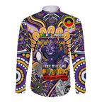 Custom NAIDOC Week 2024 Storm Long Sleeve Button Shirt Mascot Rugby