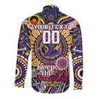Custom NAIDOC Week 2024 Storm Long Sleeve Button Shirt Mascot Rugby