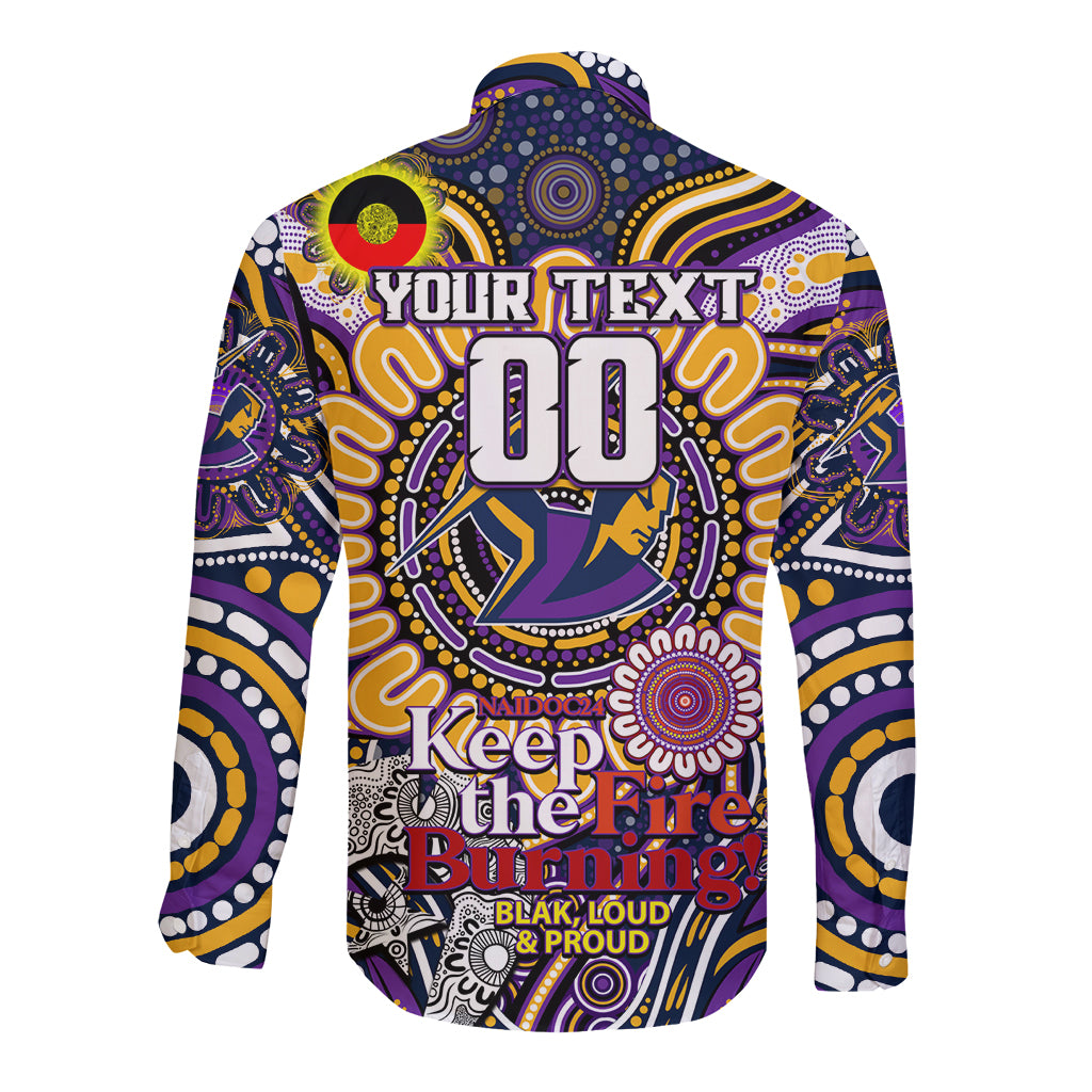 Custom NAIDOC Week 2024 Storm Long Sleeve Button Shirt Mascot Rugby