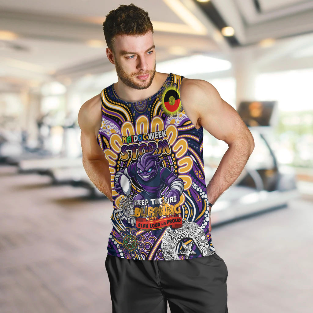 Custom NAIDOC Week 2024 Storm Men Tank Top Mascot Rugby