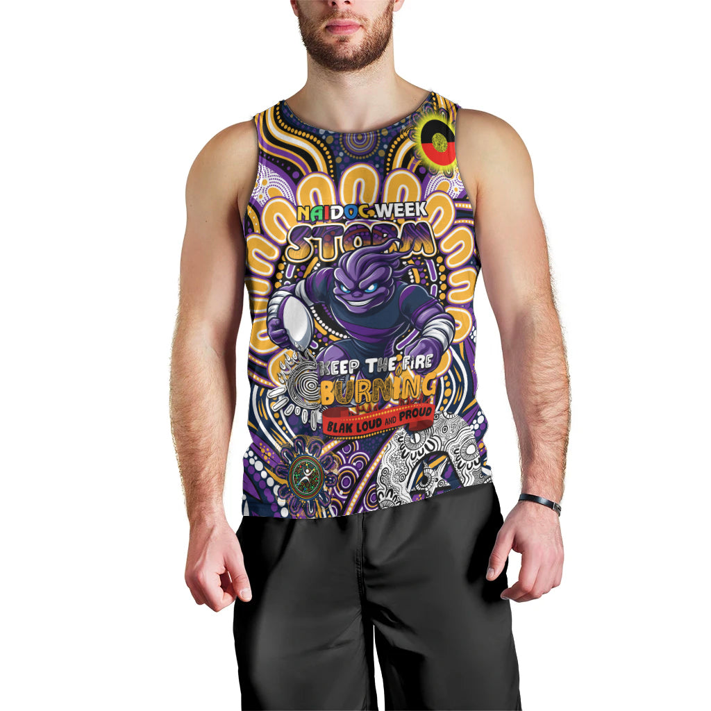 Custom NAIDOC Week 2024 Storm Men Tank Top Mascot Rugby