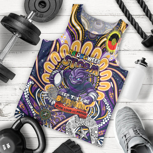 Custom NAIDOC Week 2024 Storm Men Tank Top Mascot Rugby