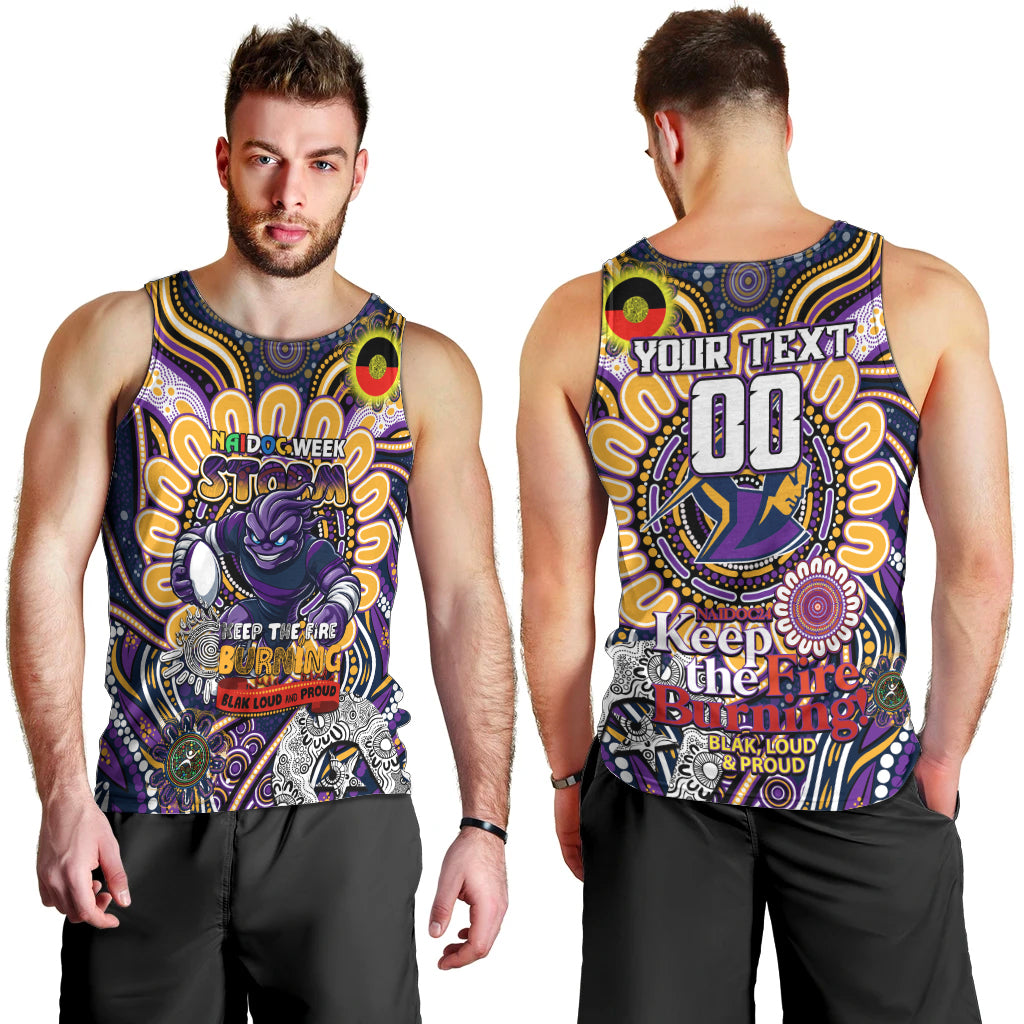 Custom NAIDOC Week 2024 Storm Men Tank Top Mascot Rugby