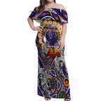 Custom NAIDOC Week 2024 Storm Off Shoulder Maxi Dress Mascot Rugby