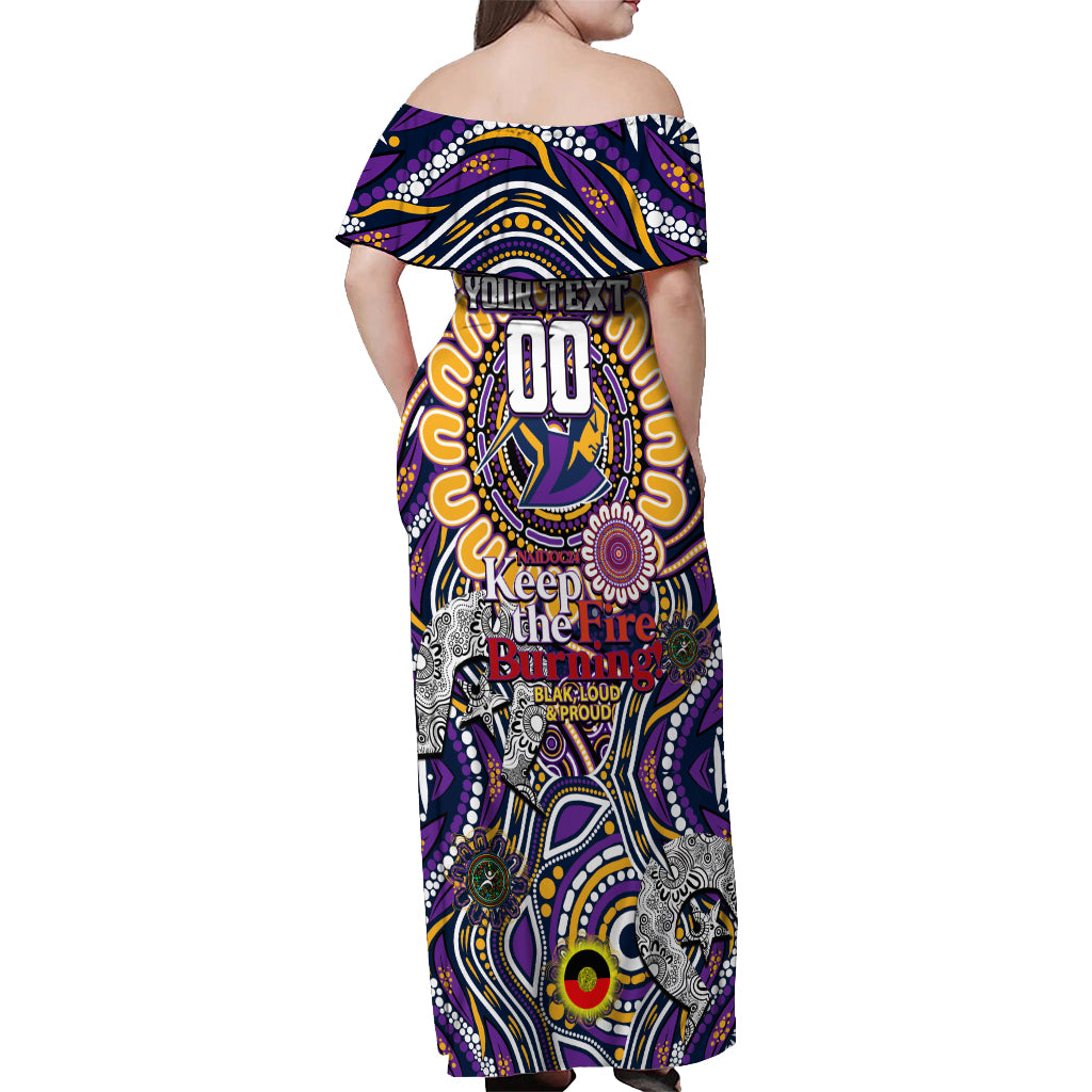 Custom NAIDOC Week 2024 Storm Off Shoulder Maxi Dress Mascot Rugby