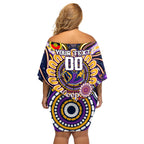 Custom NAIDOC Week 2024 Storm Off Shoulder Short Dress Mascot Rugby