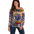 Custom NAIDOC Week 2024 Storm Off Shoulder Sweater Mascot Rugby