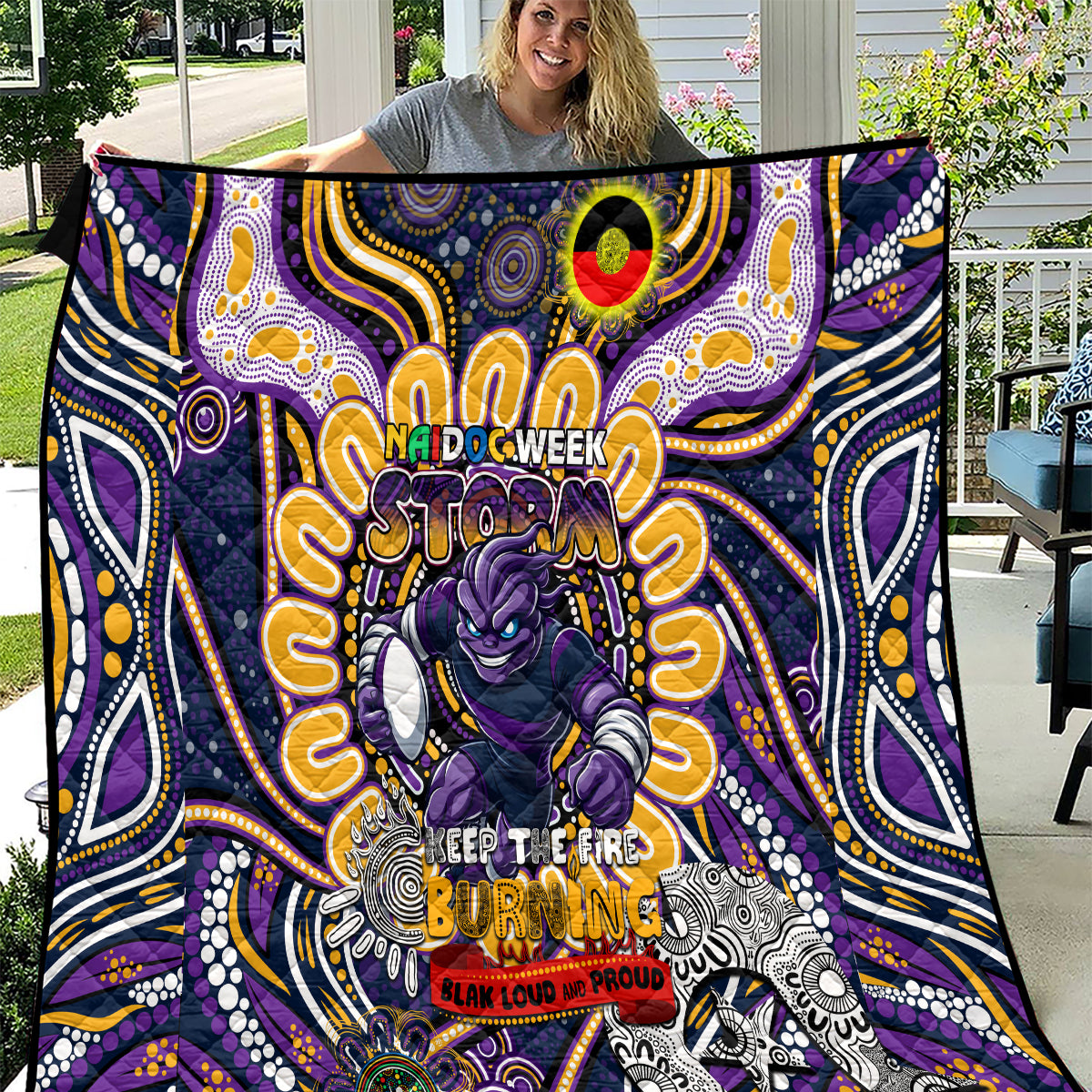 NAIDOC Week 2024 Storm Quilt Mascot Rugby