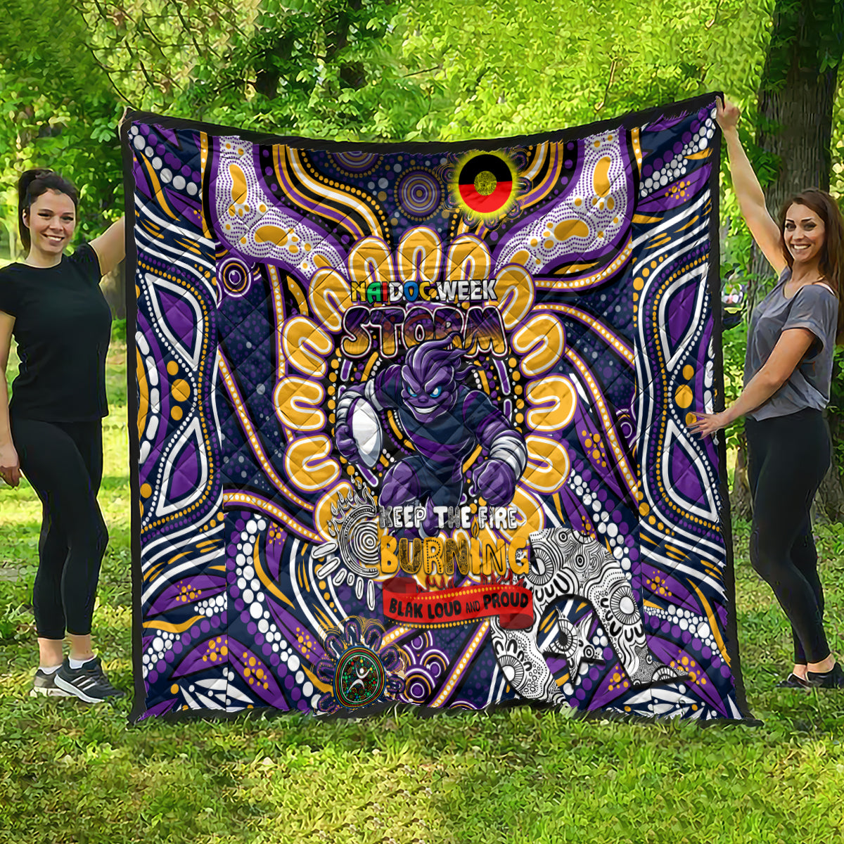 NAIDOC Week 2024 Storm Quilt Mascot Rugby
