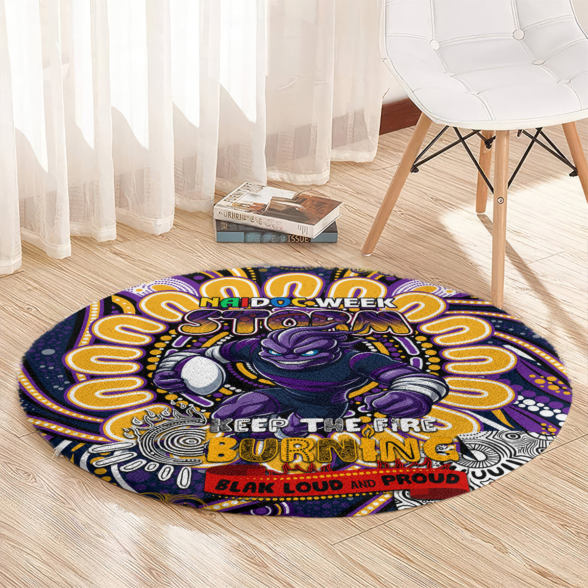 NAIDOC Week 2024 Storm Round Carpet Mascot Rugby