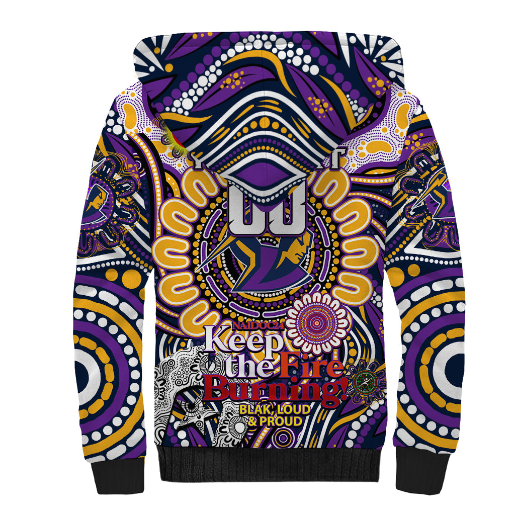 Custom NAIDOC Week 2024 Storm Sherpa Hoodie Mascot Rugby