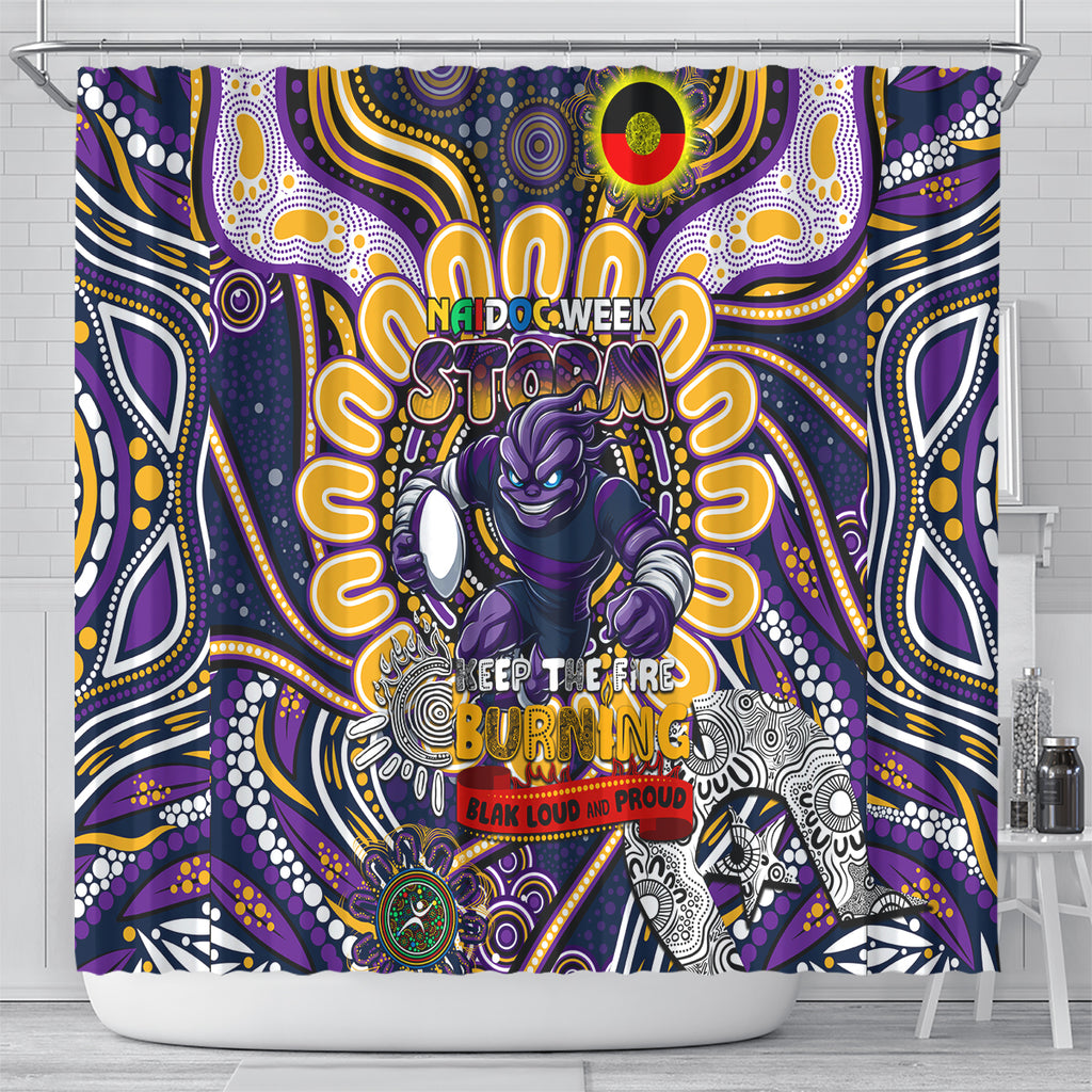 NAIDOC Week 2024 Storm Shower Curtain Mascot Rugby