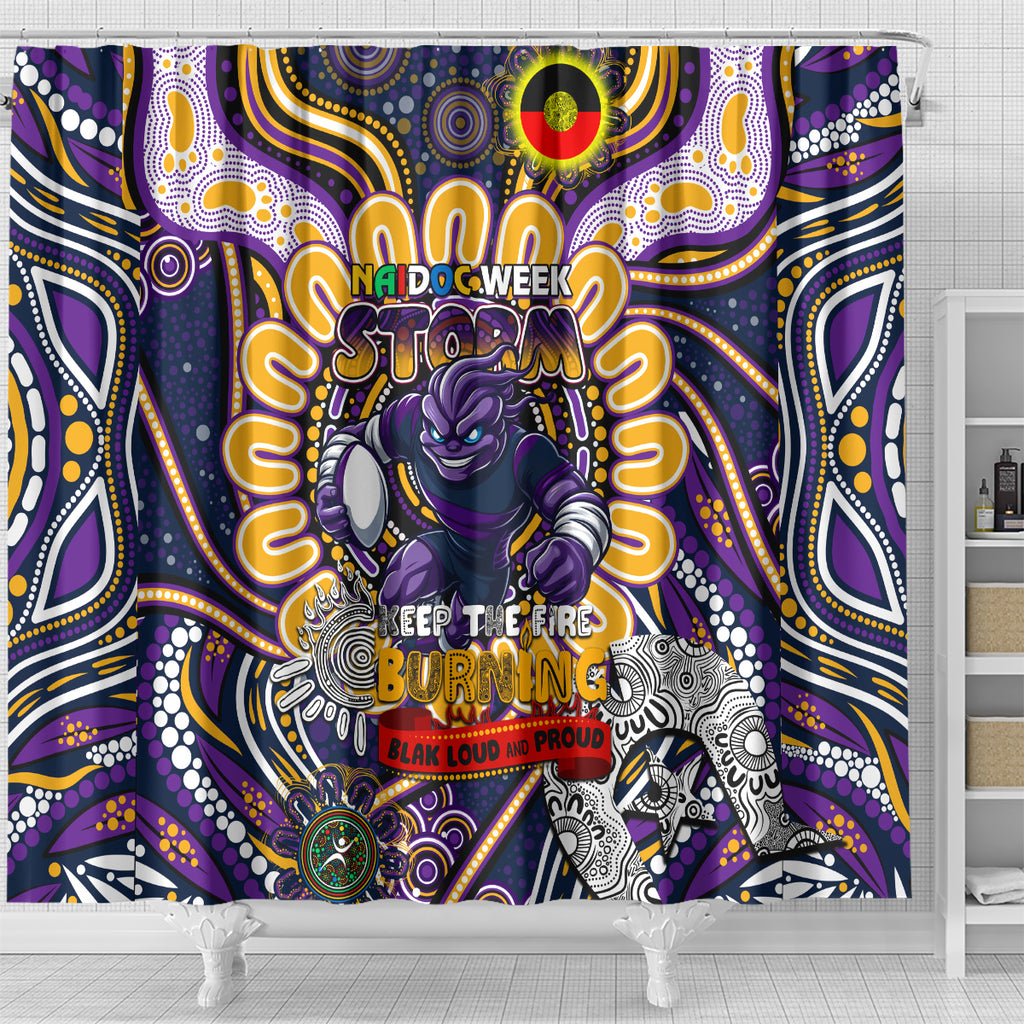 NAIDOC Week 2024 Storm Shower Curtain Mascot Rugby