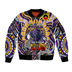 Custom NAIDOC Week 2024 Storm Sleeve Zip Bomber Jacket Mascot Rugby
