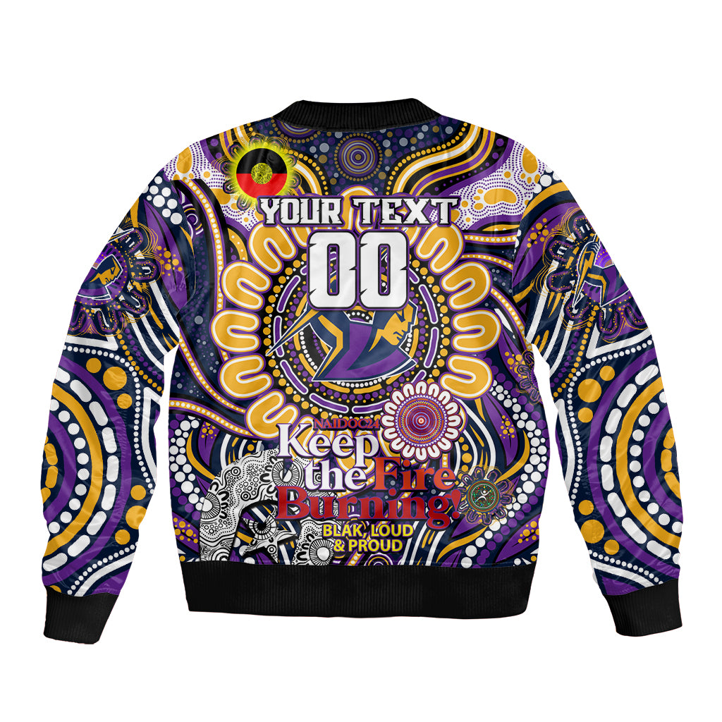 Custom NAIDOC Week 2024 Storm Sleeve Zip Bomber Jacket Mascot Rugby