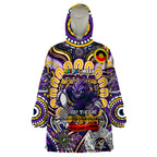 Custom NAIDOC Week 2024 Storm Wearable Blanket Hoodie Mascot Rugby