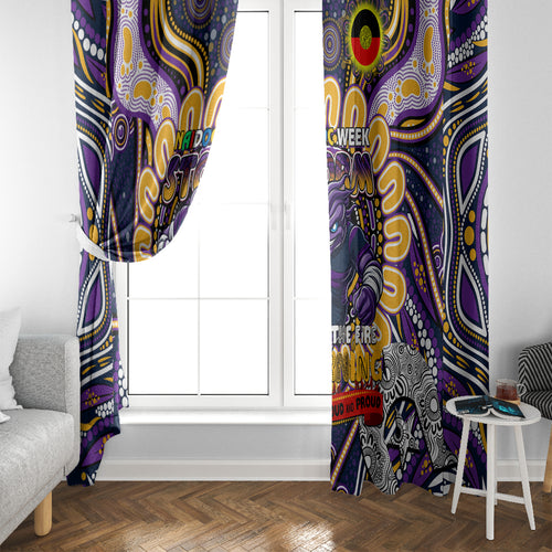 NAIDOC Week 2024 Storm Window Curtain Mascot Rugby