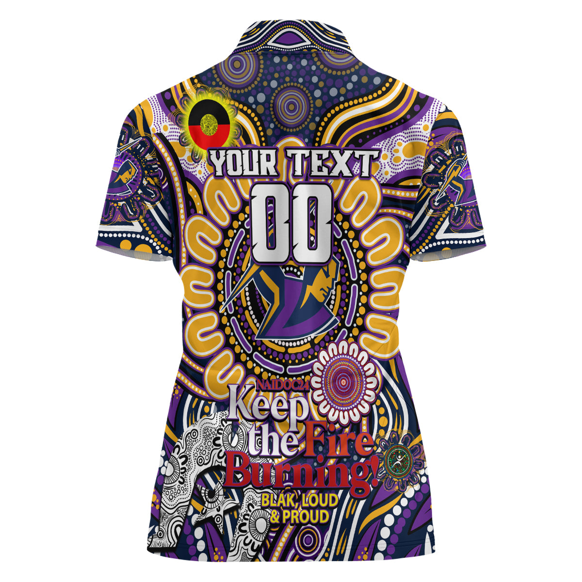 Custom NAIDOC Week 2024 Storm Women Polo Shirt Mascot Rugby