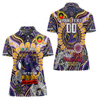 Custom NAIDOC Week 2024 Storm Women Polo Shirt Mascot Rugby