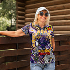 Custom NAIDOC Week 2024 Storm Women Polo Shirt Mascot Rugby