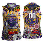 Custom NAIDOC Week 2024 Storm Women Sleeveless Polo Shirt Mascot Rugby