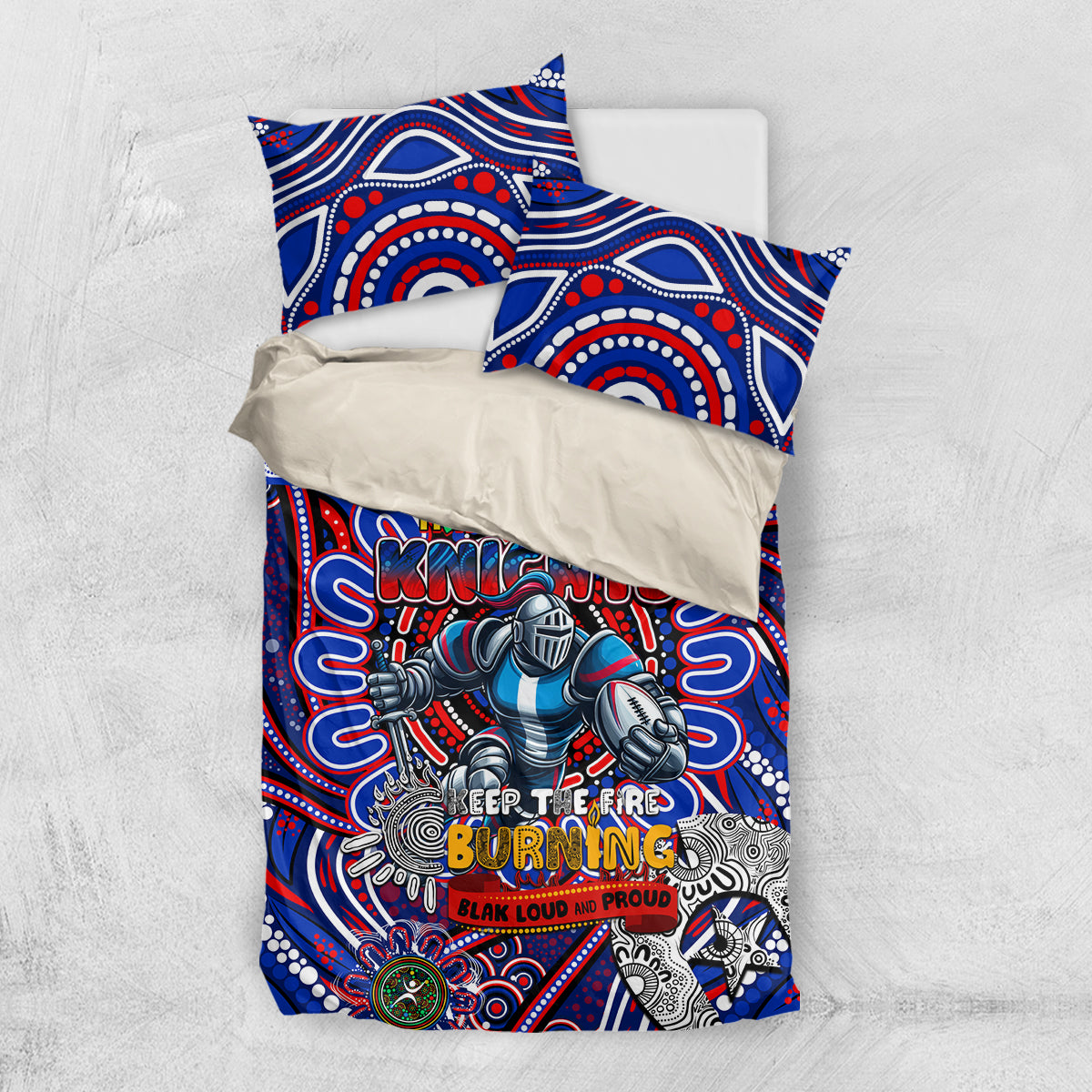 NAIDOC Week 2024 Knights Bedding Set Mascot Rugby