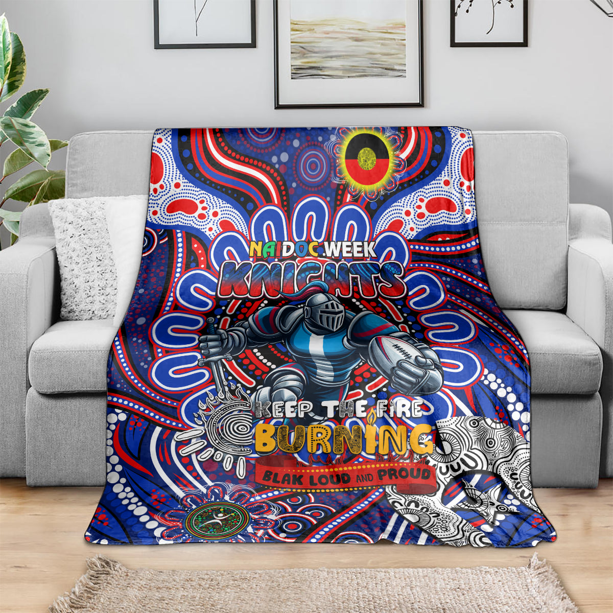 NAIDOC Week 2024 Knights Blanket Mascot Rugby