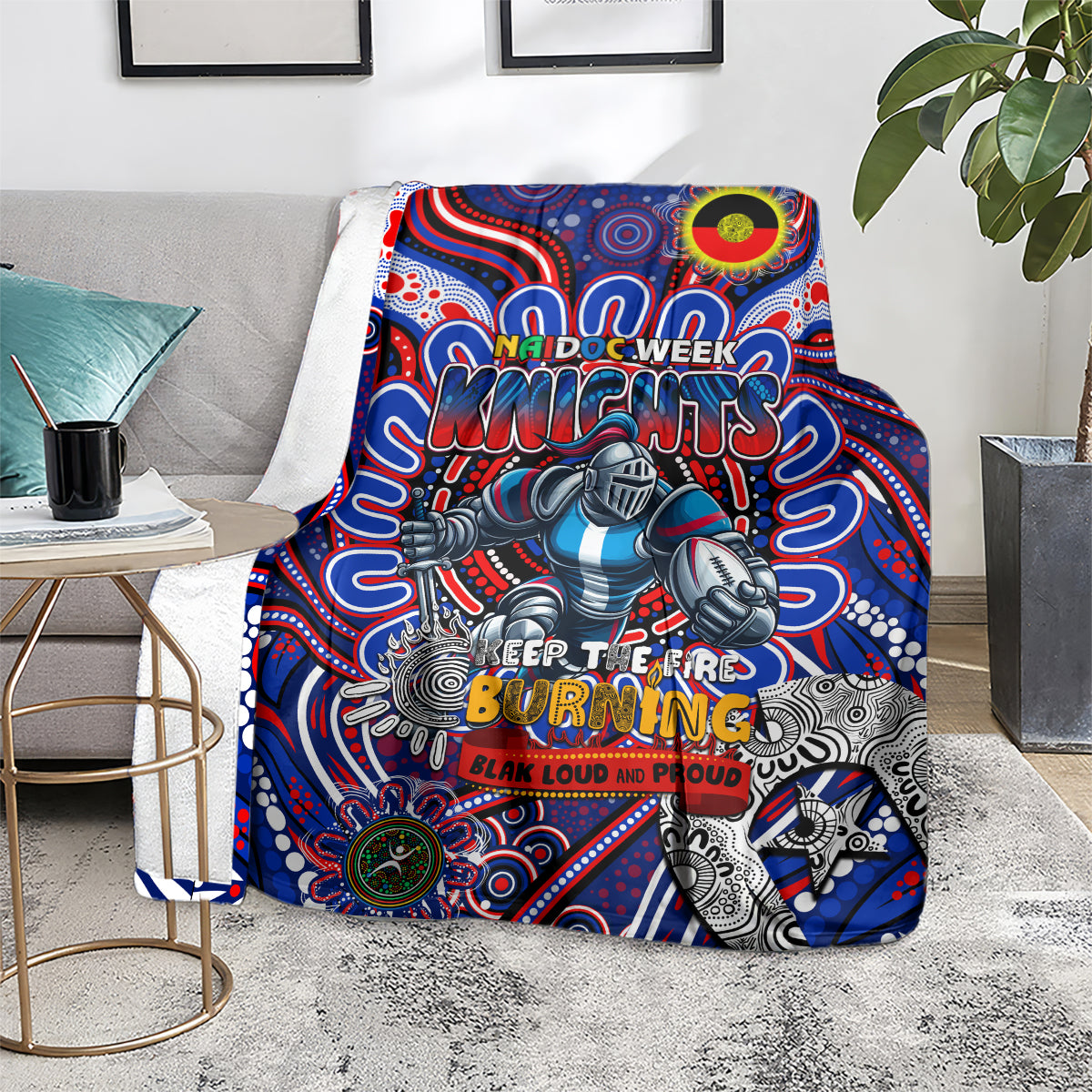 NAIDOC Week 2024 Knights Blanket Mascot Rugby