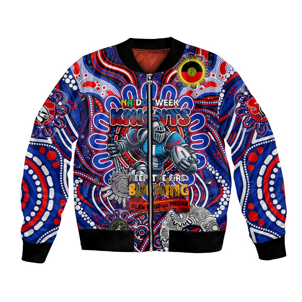 Custom NAIDOC Week 2024 Knights Bomber Jacket Mascot Rugby DT02