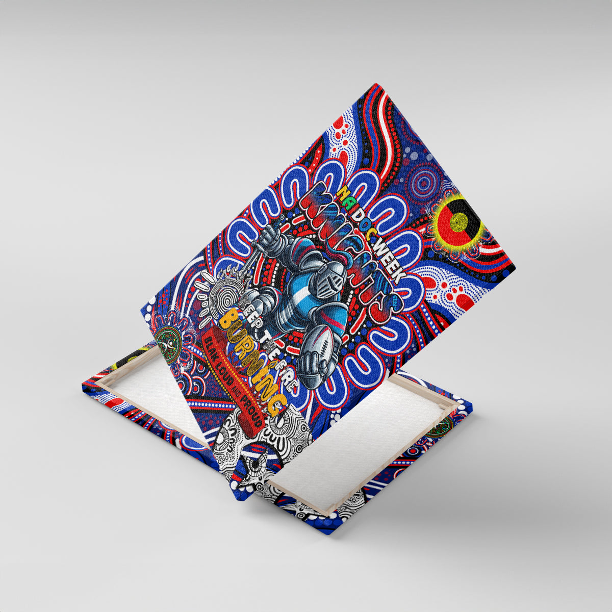 NAIDOC Week 2024 Knights Canvas Wall Art Mascot Rugby
