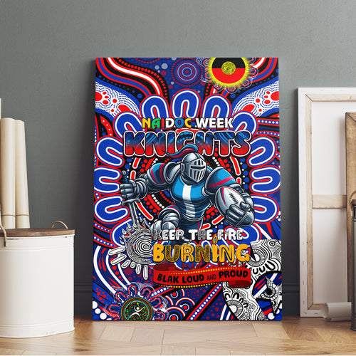 NAIDOC Week 2024 Knights Canvas Wall Art Mascot Rugby