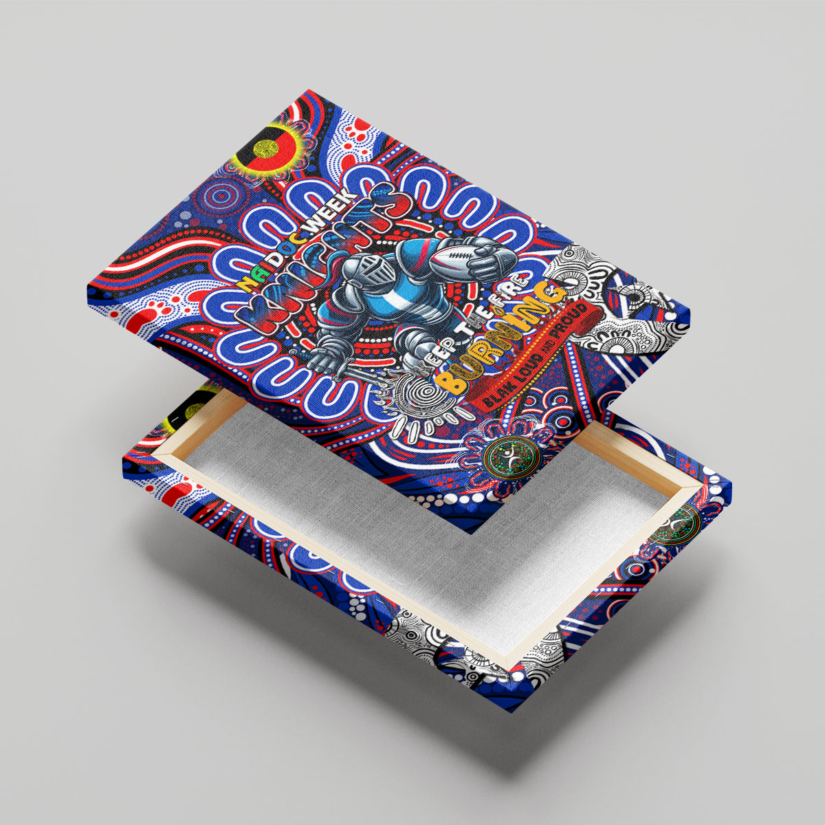 NAIDOC Week 2024 Knights Canvas Wall Art Mascot Rugby