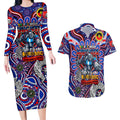 Custom NAIDOC Week 2024 Knights Couples Matching Long Sleeve Bodycon Dress and Hawaiian Shirt Mascot Rugby DT02