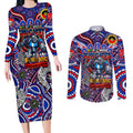 Custom NAIDOC Week 2024 Knights Couples Matching Long Sleeve Bodycon Dress and Long Sleeve Button Shirt Mascot Rugby DT02