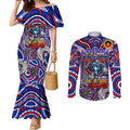 Custom NAIDOC Week 2024 Knights Couples Matching Mermaid Dress and Long Sleeve Button Shirt Mascot Rugby DT02