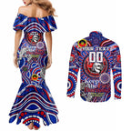 Custom NAIDOC Week 2024 Knights Couples Matching Mermaid Dress and Long Sleeve Button Shirt Mascot Rugby DT02