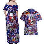 Custom NAIDOC Week 2024 Knights Couples Matching Off Shoulder Maxi Dress and Hawaiian Shirt Mascot Rugby DT02
