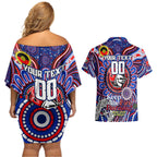 Custom NAIDOC Week 2024 Knights Couples Matching Off Shoulder Short Dress and Hawaiian Shirt Mascot Rugby DT02