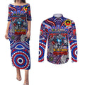 Custom NAIDOC Week 2024 Knights Couples Matching Puletasi and Long Sleeve Button Shirt Mascot Rugby DT02