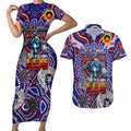 Custom NAIDOC Week 2024 Knights Couples Matching Short Sleeve Bodycon Dress and Hawaiian Shirt Mascot Rugby DT02