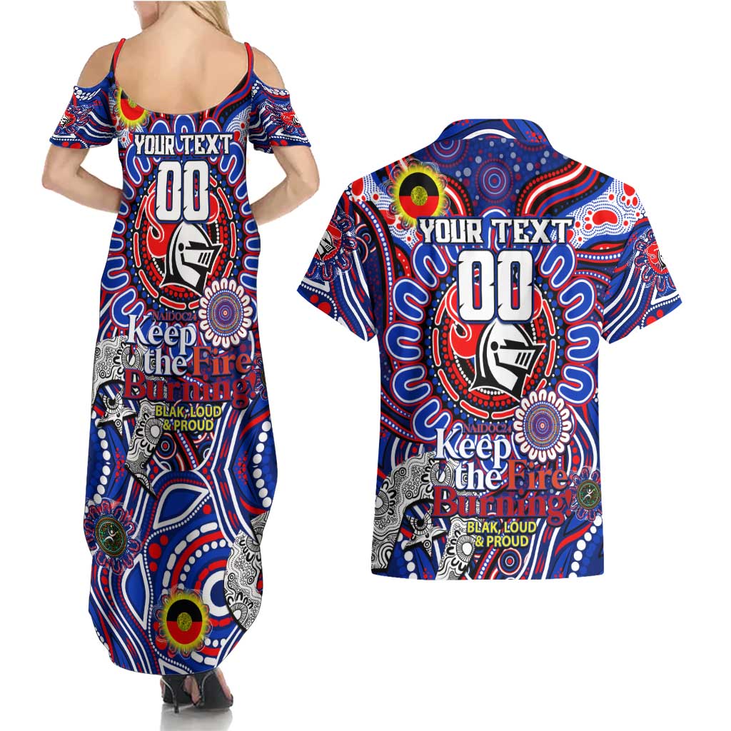Custom NAIDOC Week 2024 Knights Couples Matching Summer Maxi Dress and Hawaiian Shirt Mascot Rugby DT02