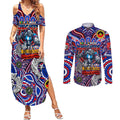 Custom NAIDOC Week 2024 Knights Couples Matching Summer Maxi Dress and Long Sleeve Button Shirt Mascot Rugby DT02